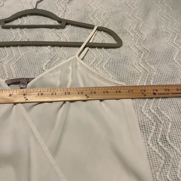 #695. Guess White Sheer Chiffon Spaghetti Strap Crop Top. Size Small. - Picture 7 of 9